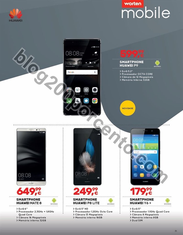 Antevisão Folheto WORTEN Mobile promoções de 9 