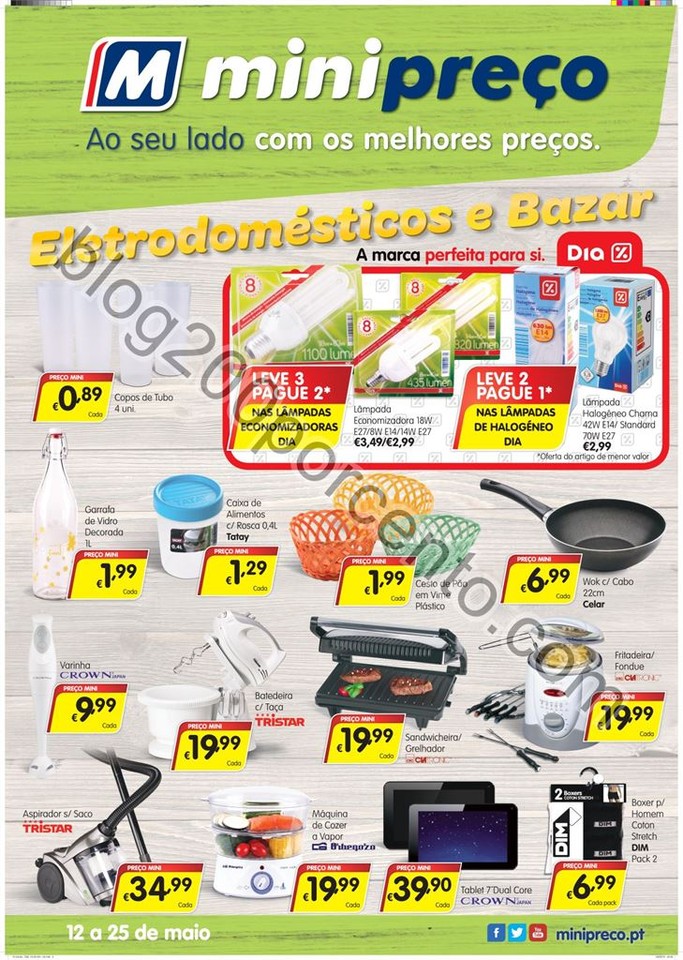 Novo Folheto MINIPREÇO Bazar promoções de 12 a 