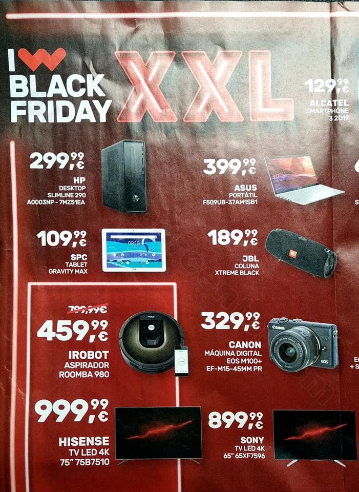 Antevisão Folheto WORTEN Black Friday XXL promoções de 4 a