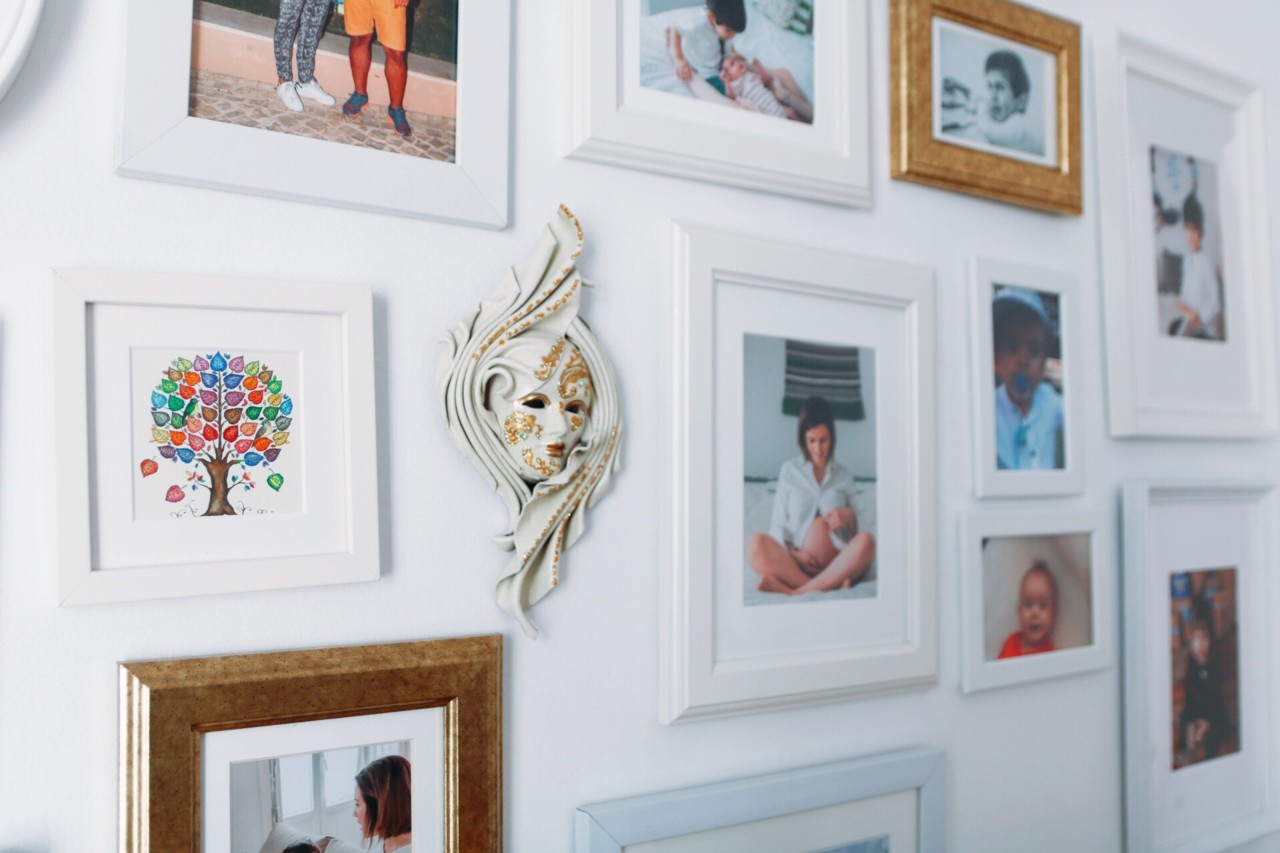 mural de fotografias