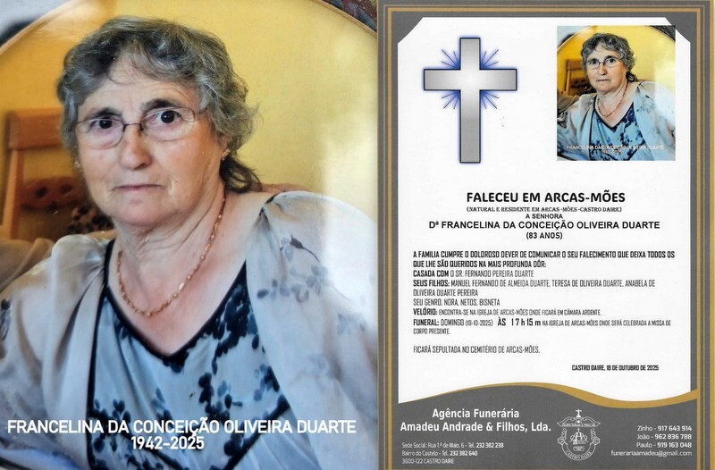 FOTO RIP DE FRANCELINA DA CONCEIÇÃO OLIVEIRA DUA