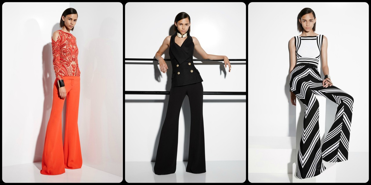 Calças boca sino Balmain.jpg