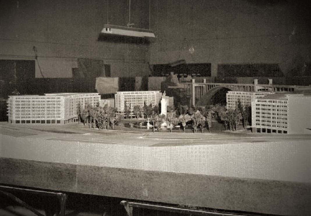Maquete da futura praça Marquês de Pombal, 1958, Maquete da futura praça Marquês de Pombal, 1958,