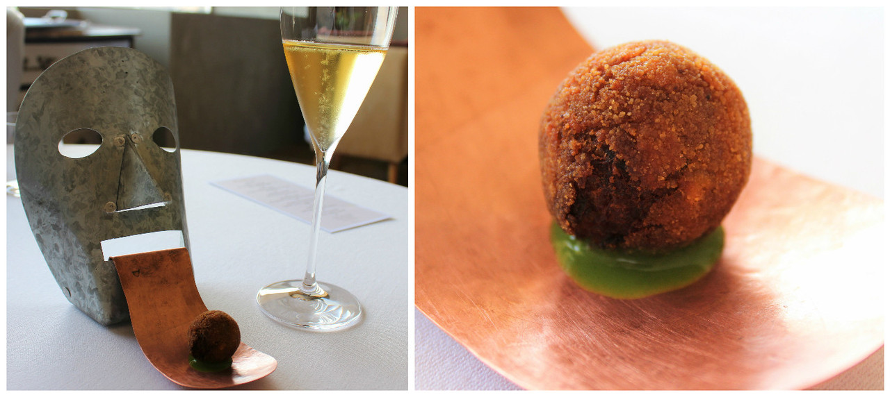 PORTA Restaurante - Alheira tradicional de caça, castanha e espinafre 