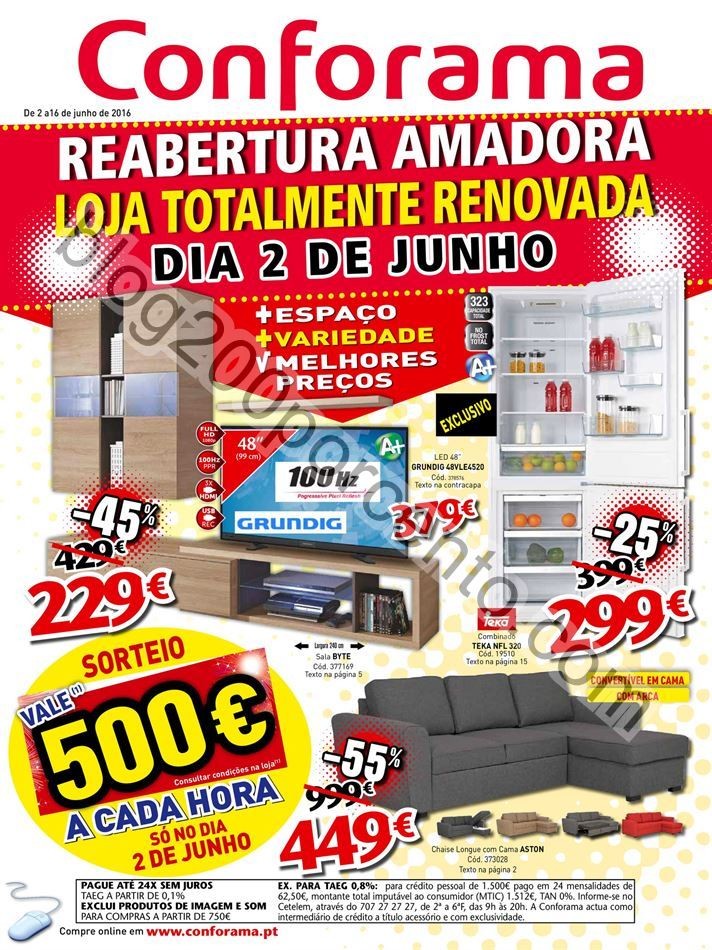 Antevisão Folheto CONFORAMA Amadora de 2 a 16 jun