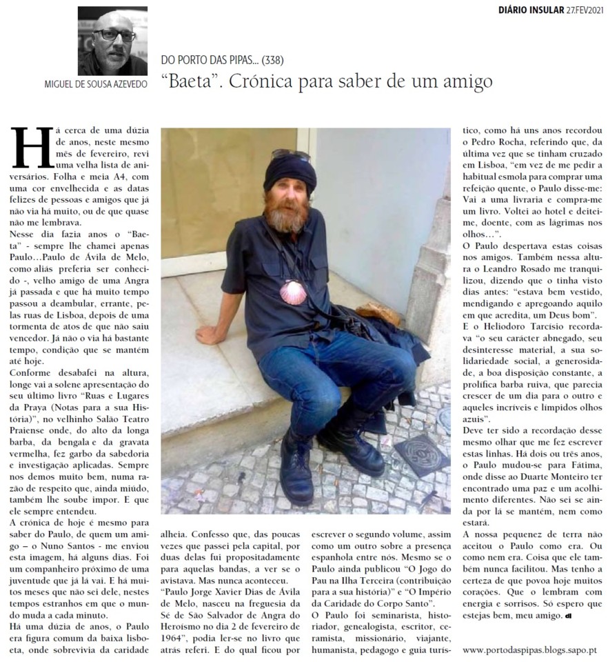 117 Baeta. Crónica para saber de um amigo - DI 27