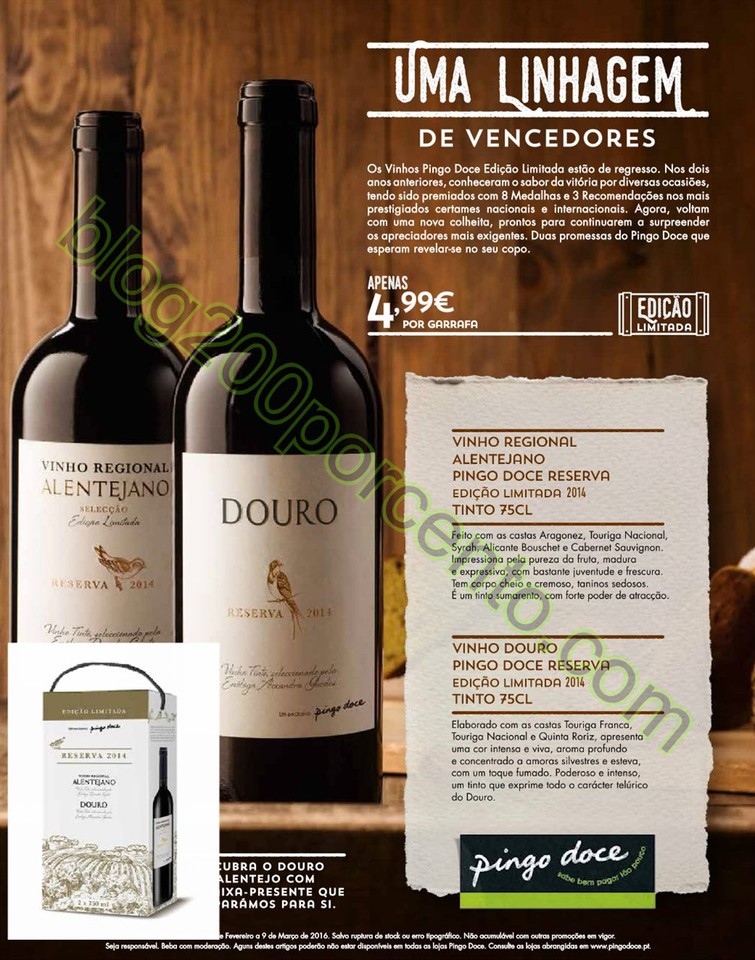 Antevisão Folheto PINGO DOCE Vinhos e Sabores de 