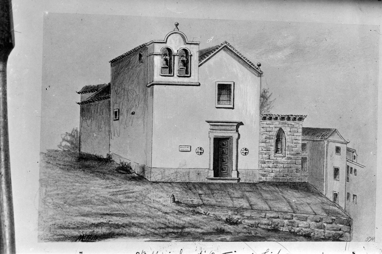 Igreja de Santa Marinha, desenho da autoria de Gon Igreja de Santa Marinha, desenho da autoria de Gon