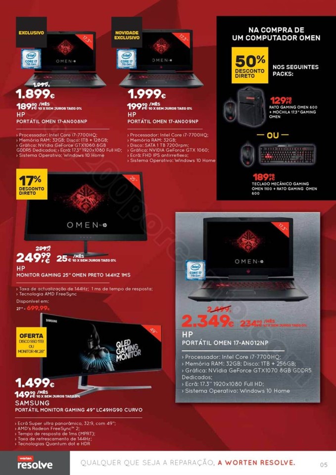 Novo Folheto WORTEN Gamer promoções até 22 nove