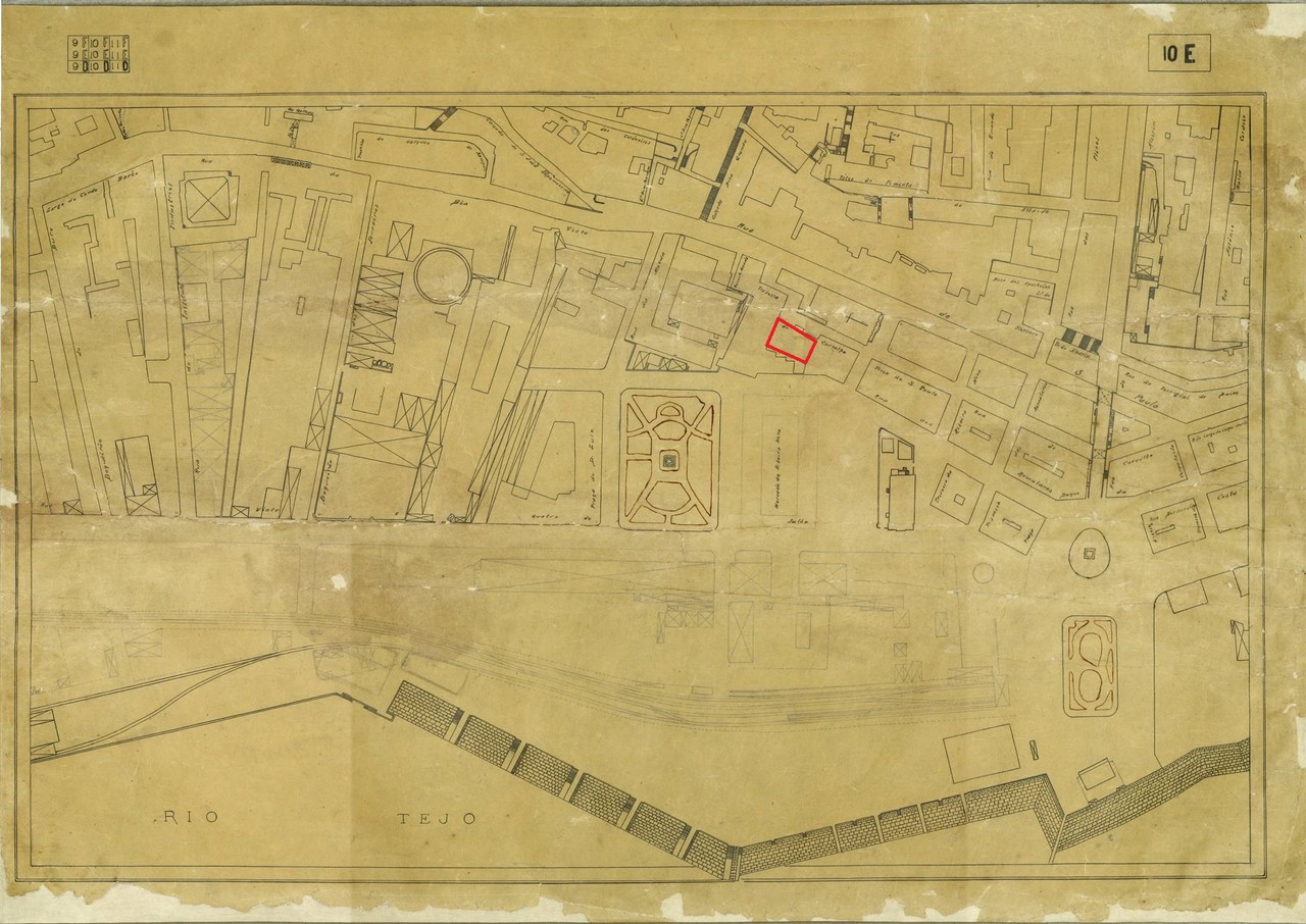 Planta topográfica de Lisboa 10 E, 1925, de José Planta topográfica de Lisboa 10 E, 1925, de José