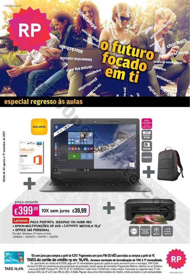Novo Folheto RADIO POPULAR Regresso às Aulas prom