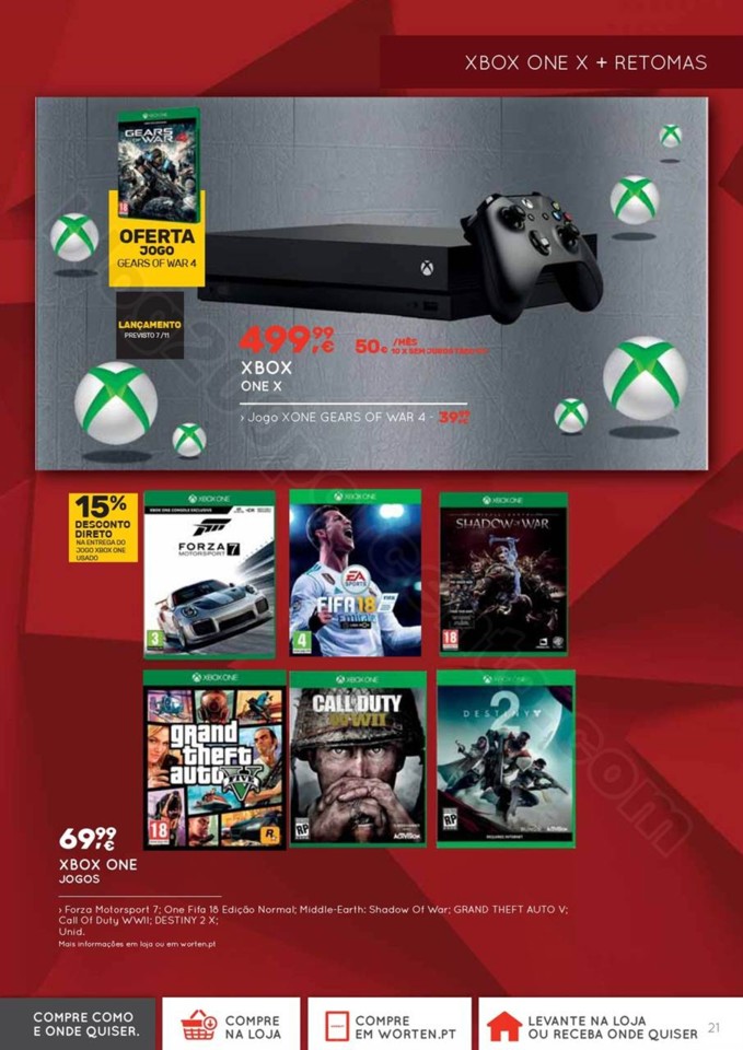 Novo Folheto WORTEN Gamer promoções até 22 nove