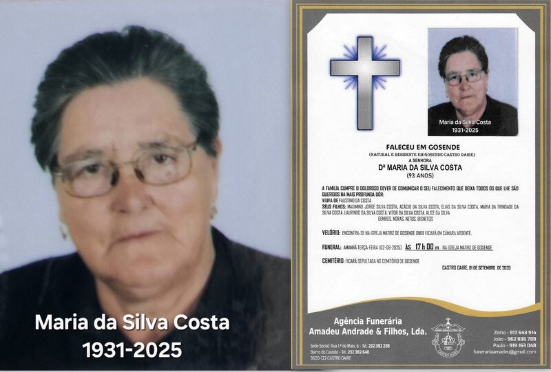 FOTO RIP DE MARIA DA SILVA COSTA -93 ANOS (GOSENDE