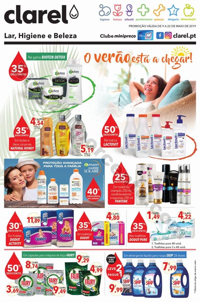 Antevisão Folheto CLAREL Promoções de 9 a 22 ma