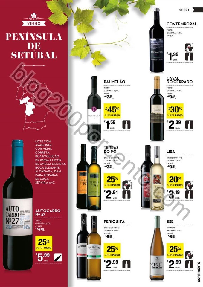 Antevisão Folheto CONTINENTE Vinhos promoções d