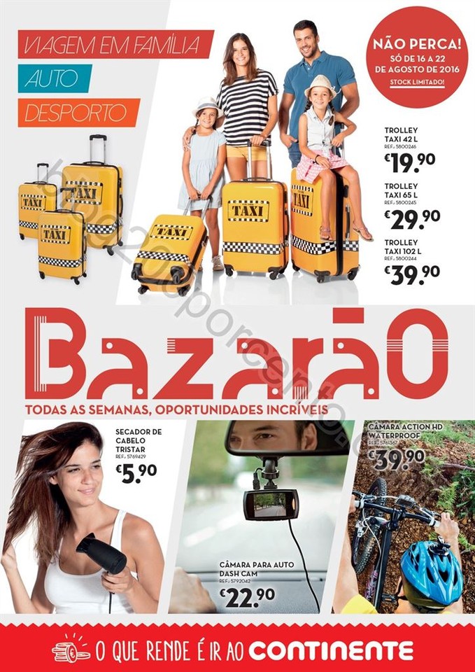 Antevisão Folheto CONTINENTE Bazarão de 16 a 22 