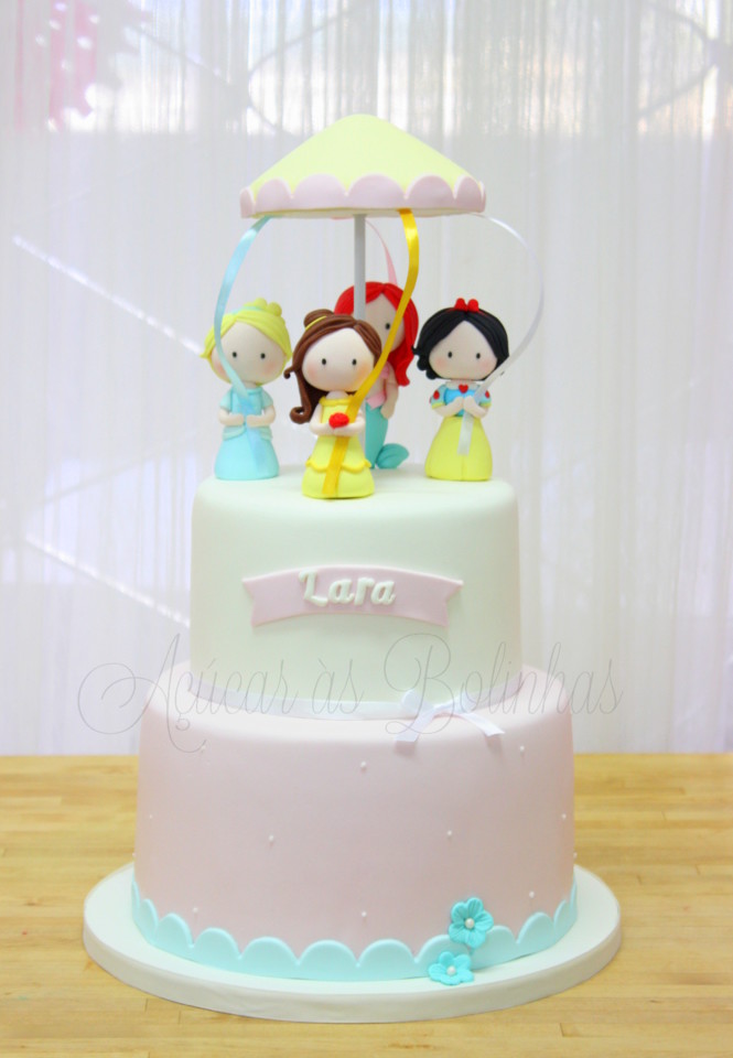 Princesas Disney Andares - Grãos de Açúcar - Bolos decorados - Cake Design