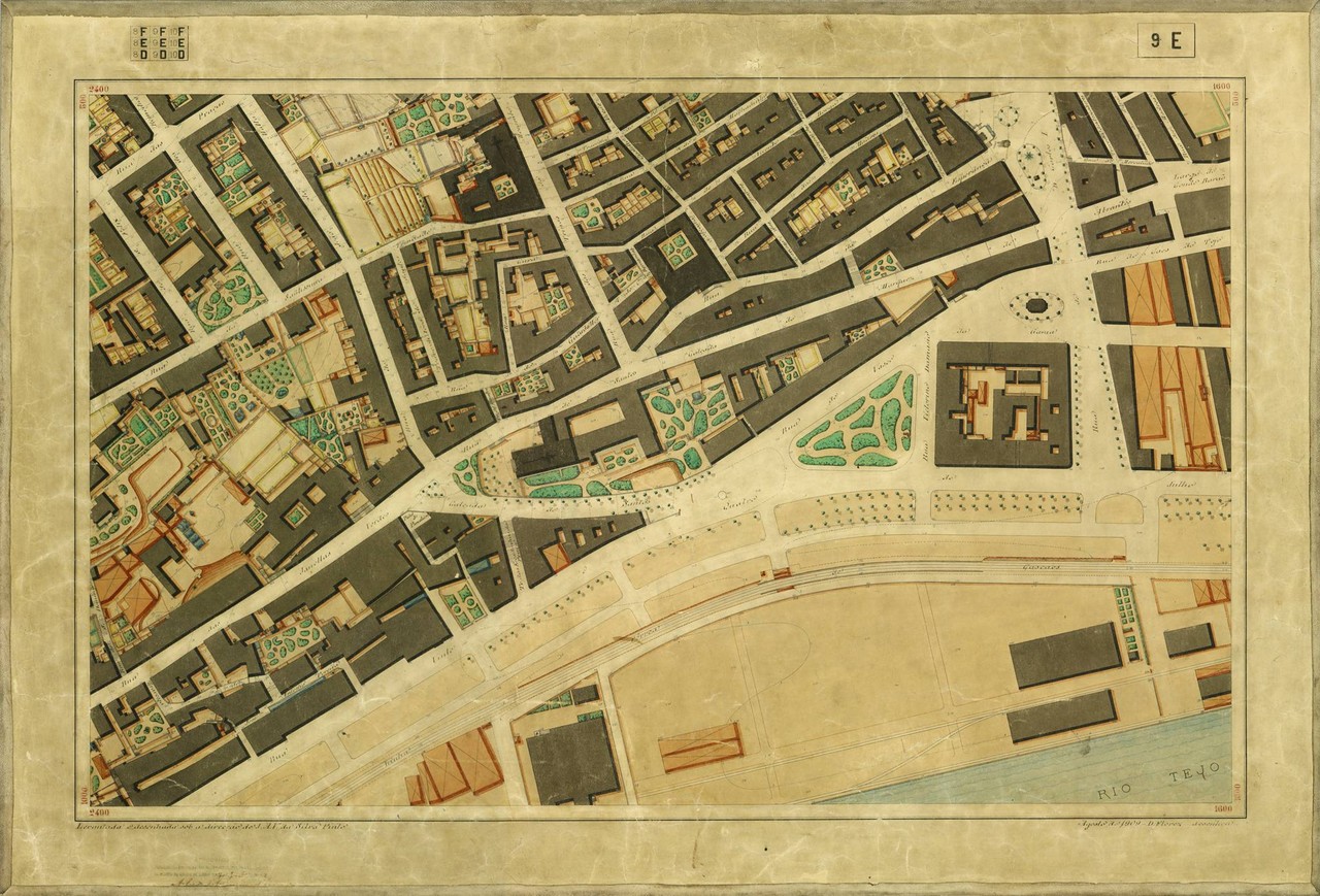 Planta Topográfica de Lisboa 9 E, 1911, de Albert