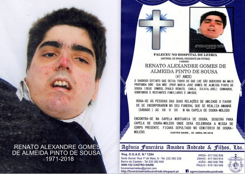 FOTO RIP DE RENATO ALEXANDRE GOMES DE ALMEIDA PINT