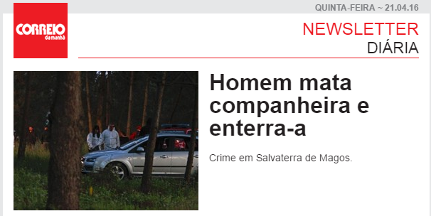 Crime em Salvaterra de Magos | Correio da Manhã Crime em Salvaterra de Magos | Correio da Manhã