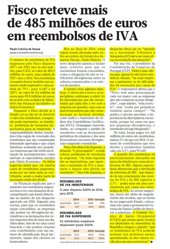 2015.01.06 Diário Económico - Fisco reteve mais 
