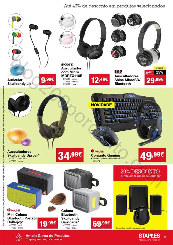 Antevisão Folheto STAPLES Páscoa promoções de 