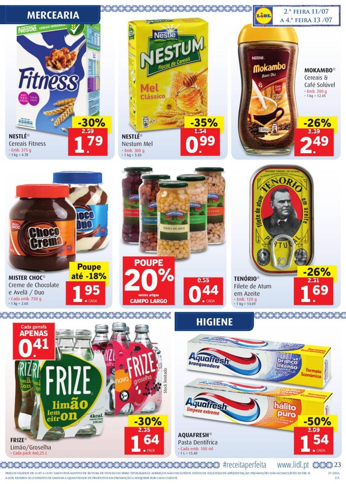 Antevisão Folheto LIDL Promoções de 7 a 13 julh