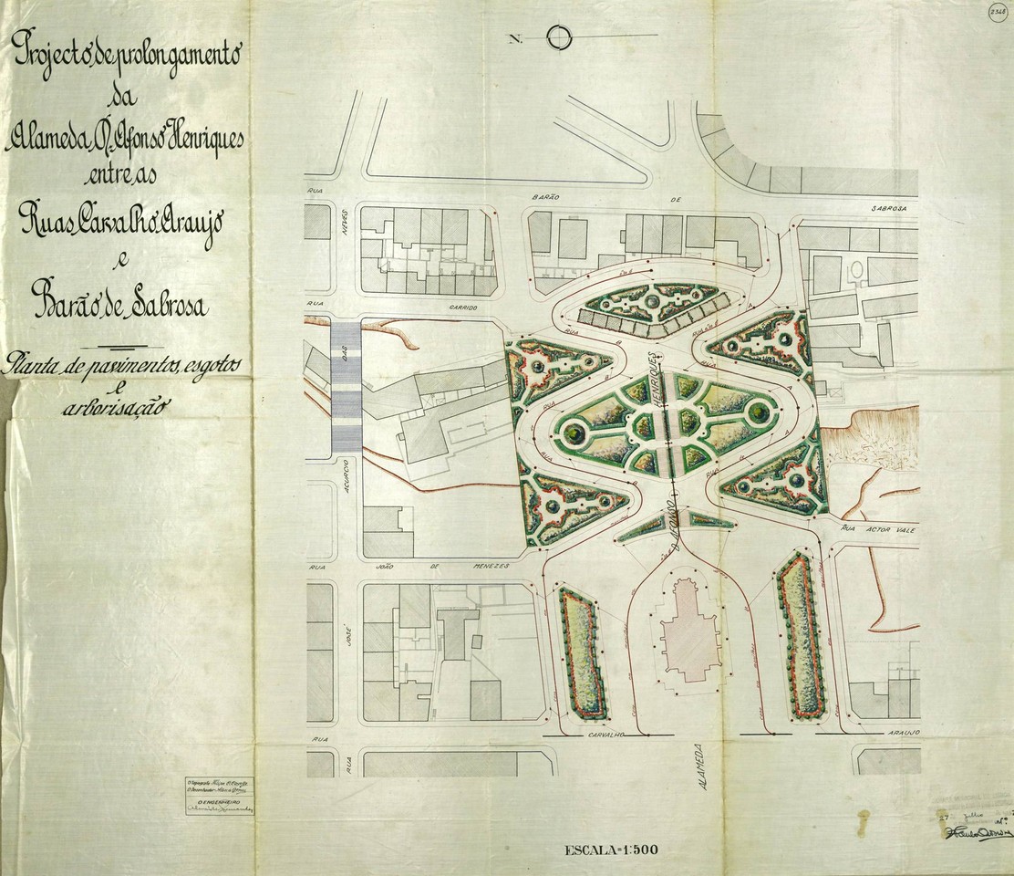 Projecto de prolongamento da alameda D. Afonso Hen Projecto de prolongamento da alameda D. Afonso Hen