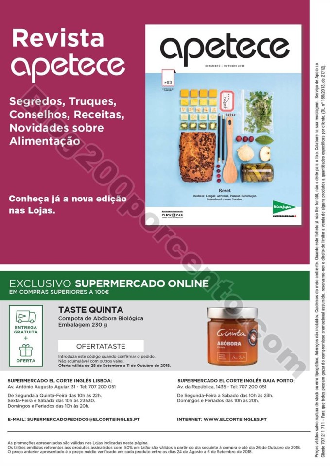 Antevisão Folheto EL CORTE INGLÉS Promoções de