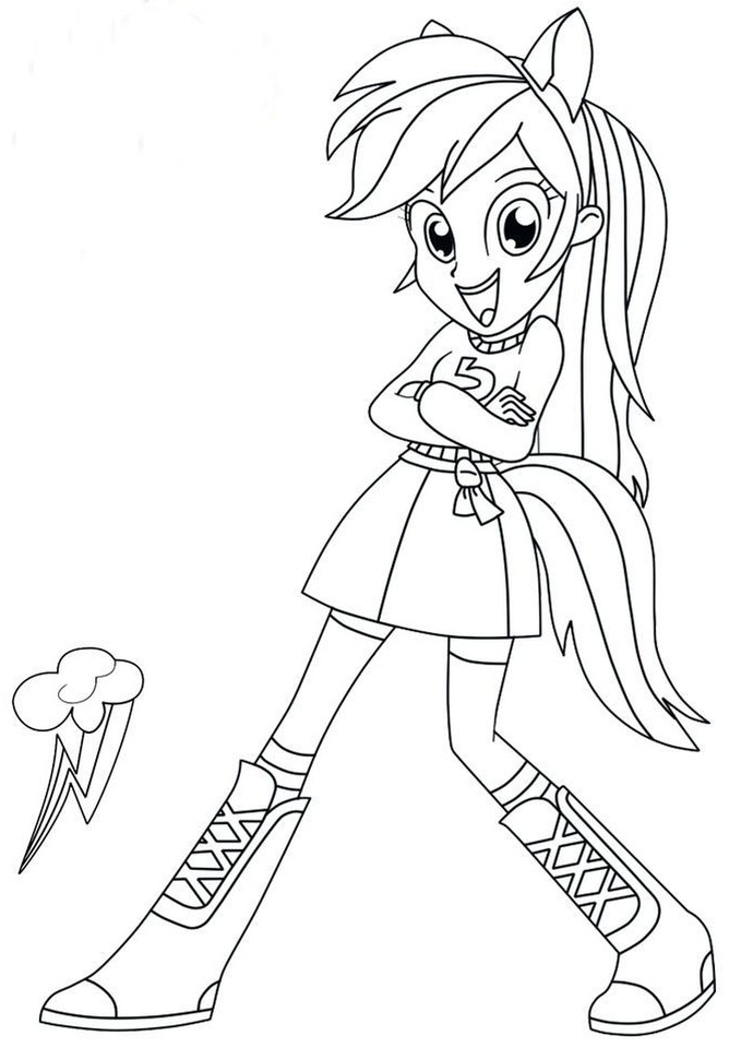 Desenhos Equestria Girl para colorir - My Little Pony - Brinquedos