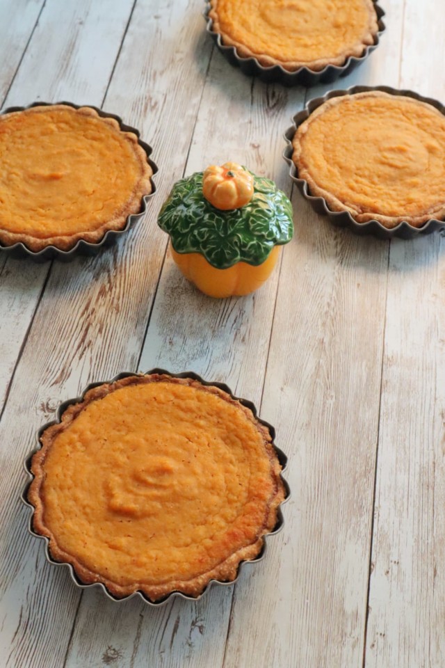 mini-tartes de abóbora e leite condensado