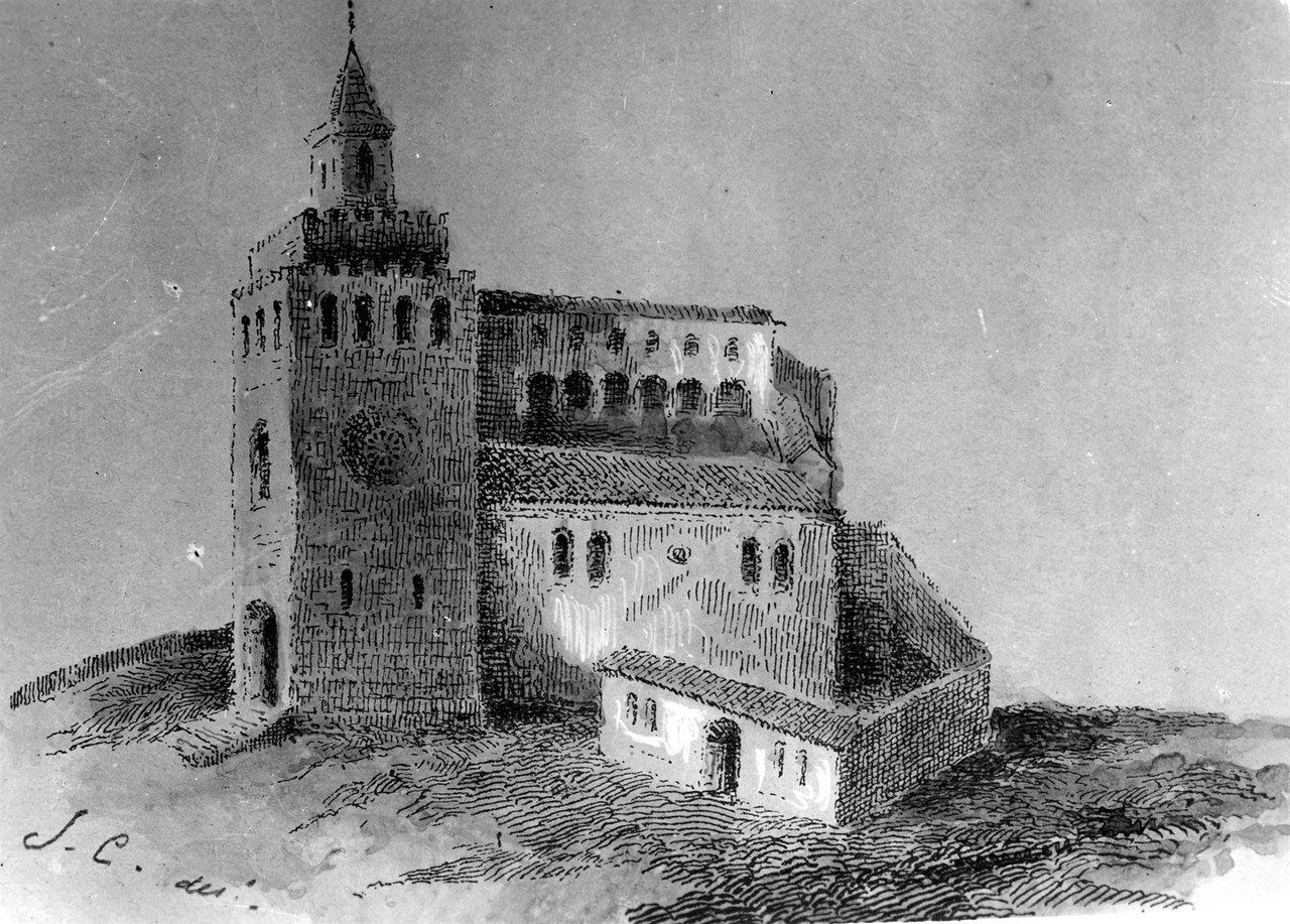 Desenho do Mosteiro de São Vicente de Fora, anter