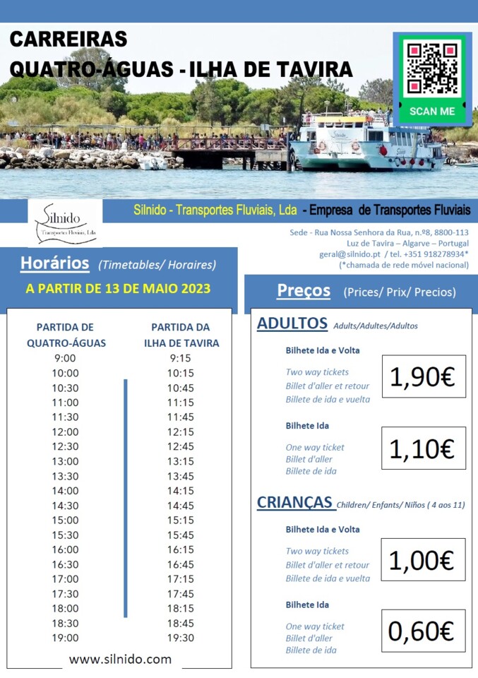 Horário dos barcos para a Ilha