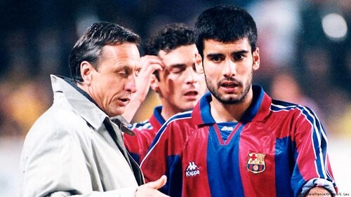 Cruijff com Guardiola