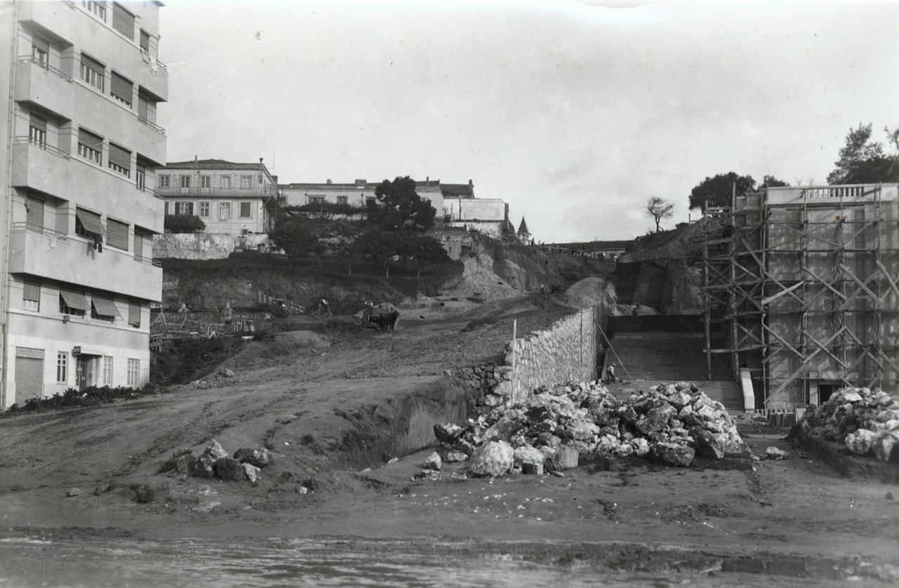 Construção da Fonte Monumental da Alameda, dez 1 Construção da Fonte Monumental da Alameda, dez 1