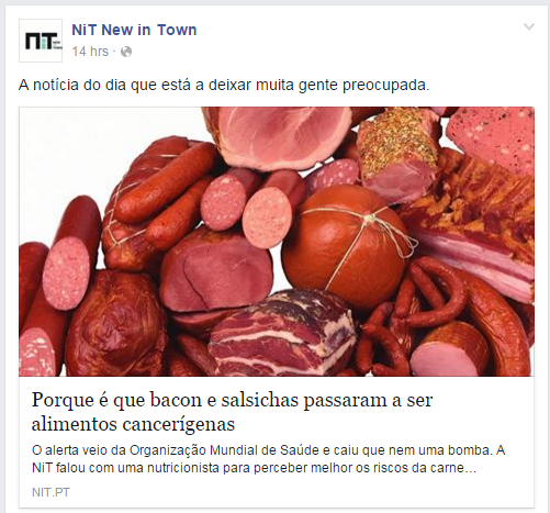 Bacon considerado cancerígeno - NIT