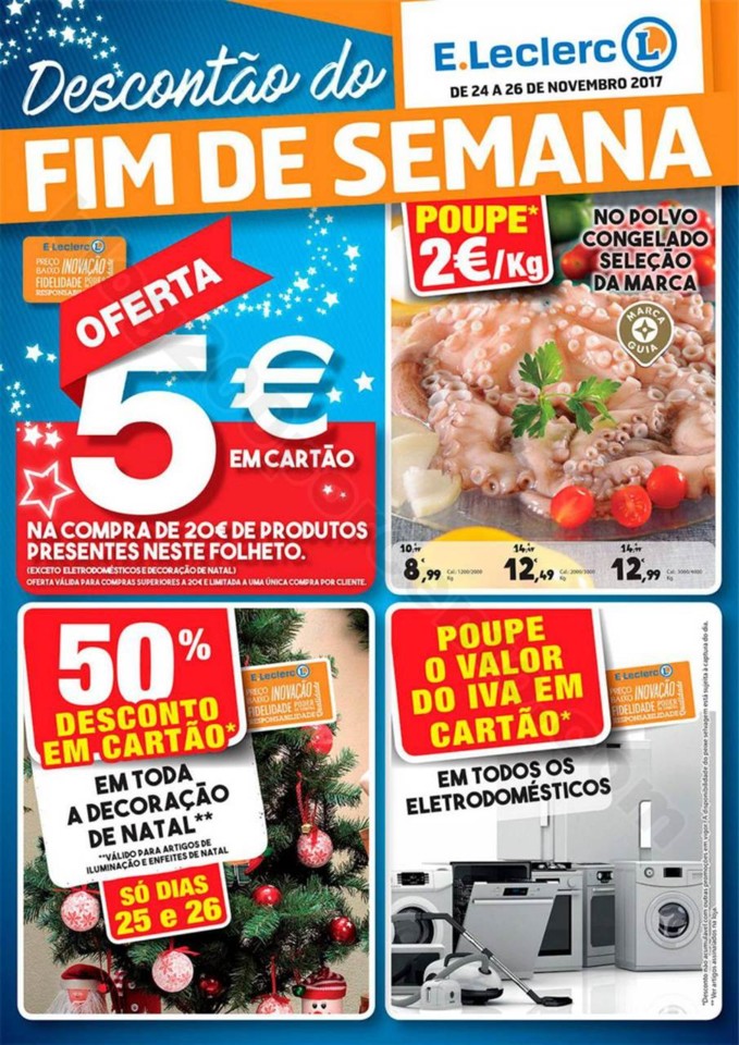 Antevisão Folheto E-LECLERC Fim de semana 24 a 26