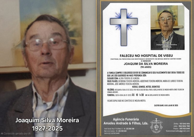 FOTO RIP DE JOAQUIM SILVA MOREIRA -98 ANOS (MOURA 
