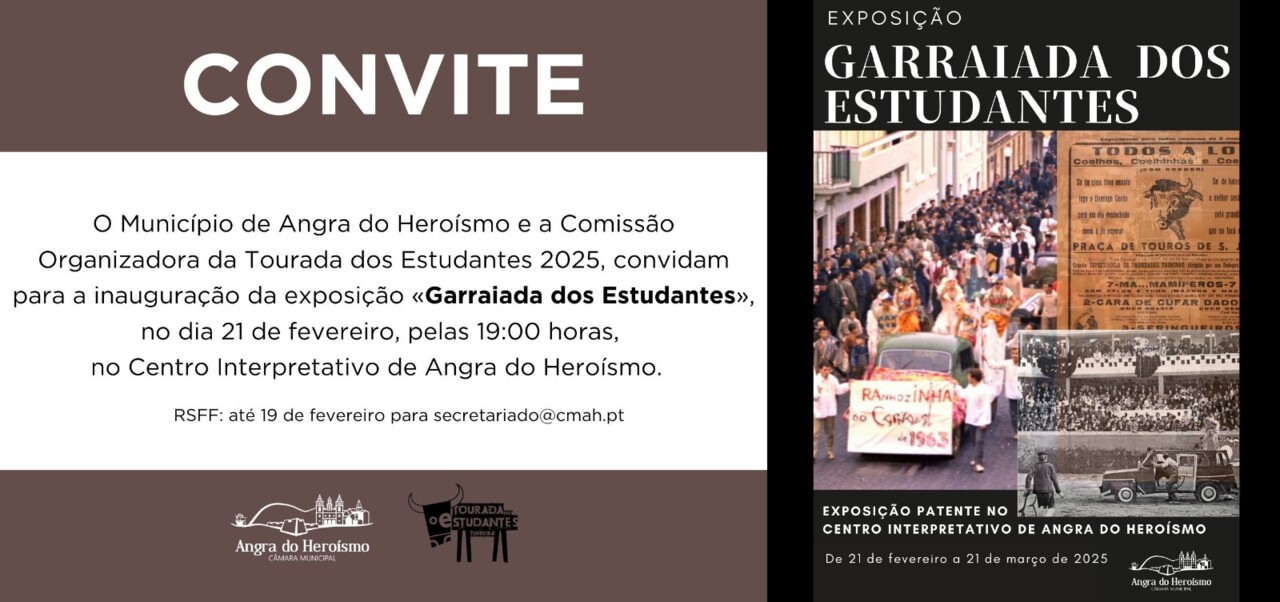 Convite Exposição Garraiada dos Estudantes 2025.