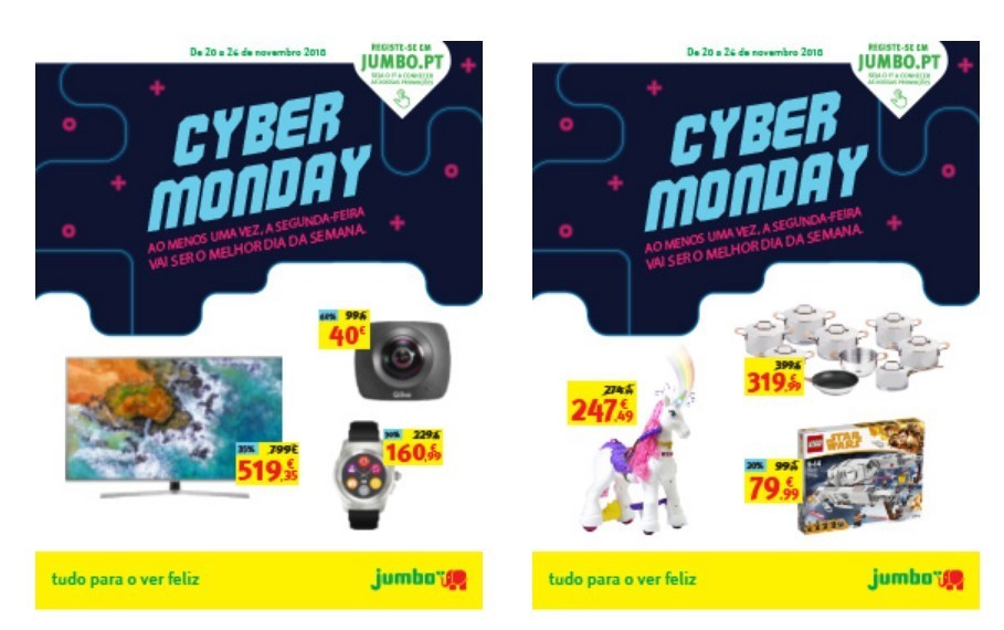 Cyber Monday JUMBO Promoções apenas hoje 26 novembro Blog 200