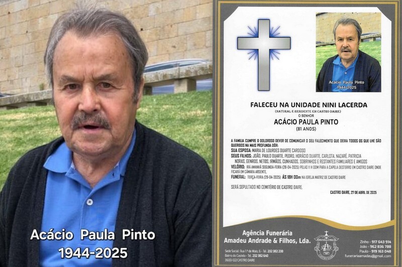 FOTO RIP DE ACÁCIO PAULA PINTO-81 ANOS(CASTRO DAI