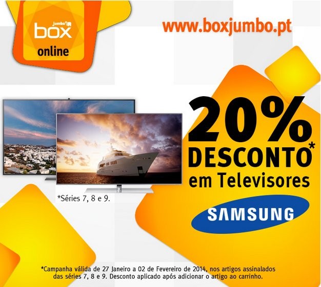 20% de desconto imediato | JUMBO / BOX | Samsung
