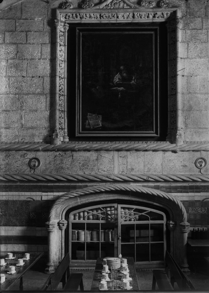 Lado Norte do refeitório, tela de S. Jerónimo, f