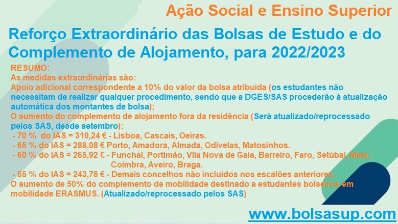 Bolsas de Estudo_Ensino Superior_Reforço de bolsa e complemento