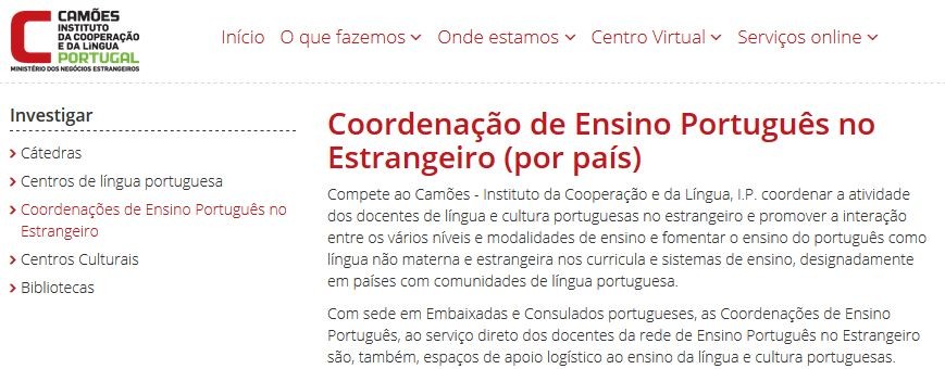 Ensino Português no Estrangeiro