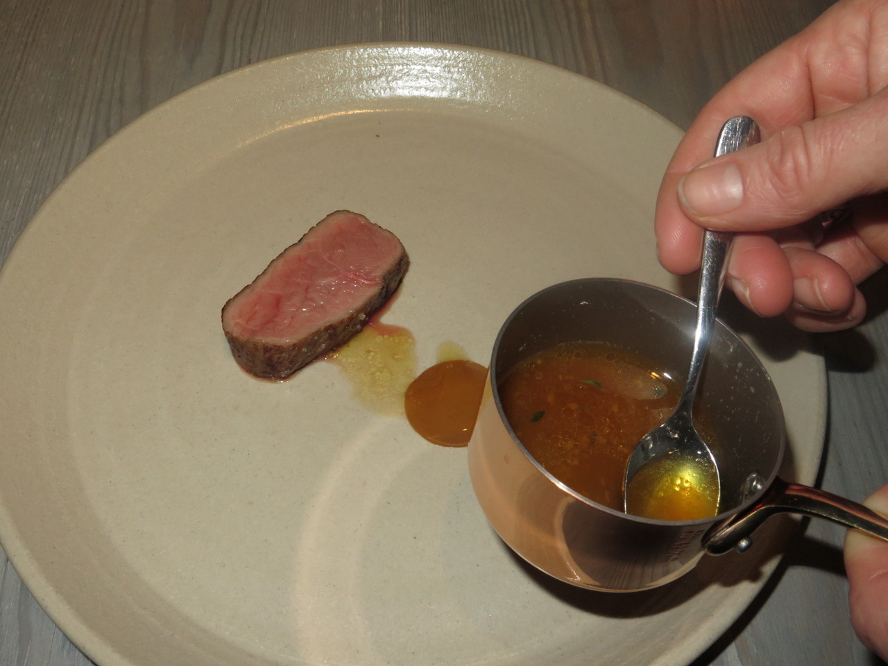 Veal with fermented, roasted and very finely ground lupin