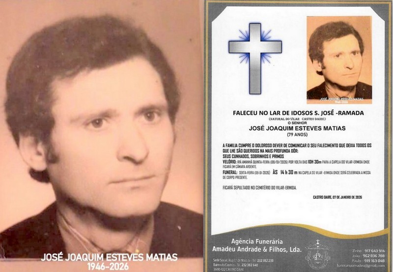 FOTO RIP DE JOSÉ JOAQUIM ESTEVES MATIAS -79 ANOS 