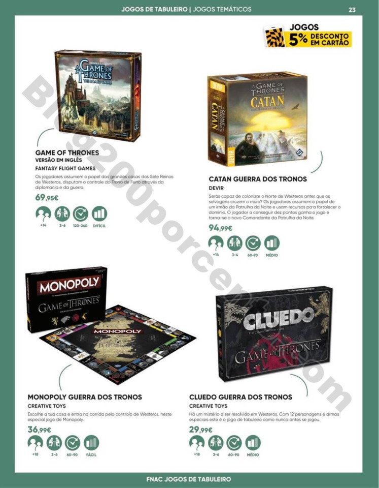 Antevisão Folheto FNAC Especial jogos tabuleiro p