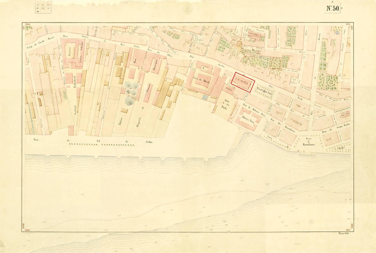 Atlas da carta topográfica de Lisboa, n 50, 1856 