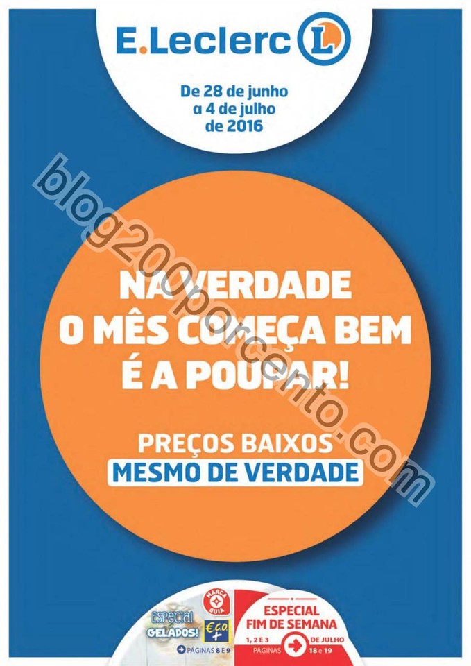 Antevisão Folheto E-LECLERC Promoções de 28 jun